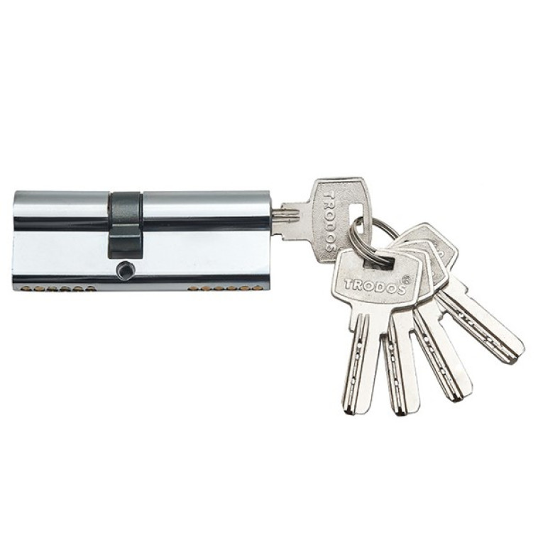 Цилиндровый механизм  ЦАМ ЦМ 80mm (30+10+40) CP хром 5кл. (профильный ключ) 208113