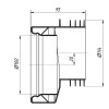 Мини картинка Манжета для унитаза эксц. 25мм (50) W0410