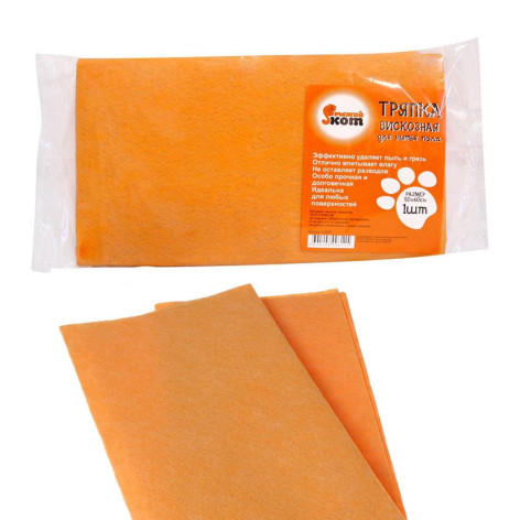 Тряпка вискозная для пола 50*60 см Рыжий кот Тряпка вискозная для пола 50*60 см Рыжий кот