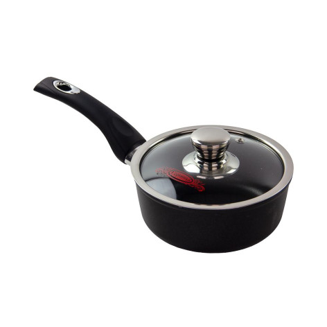 Ковш алюминиевый  1 л стекл крышка под упак Классик Горница