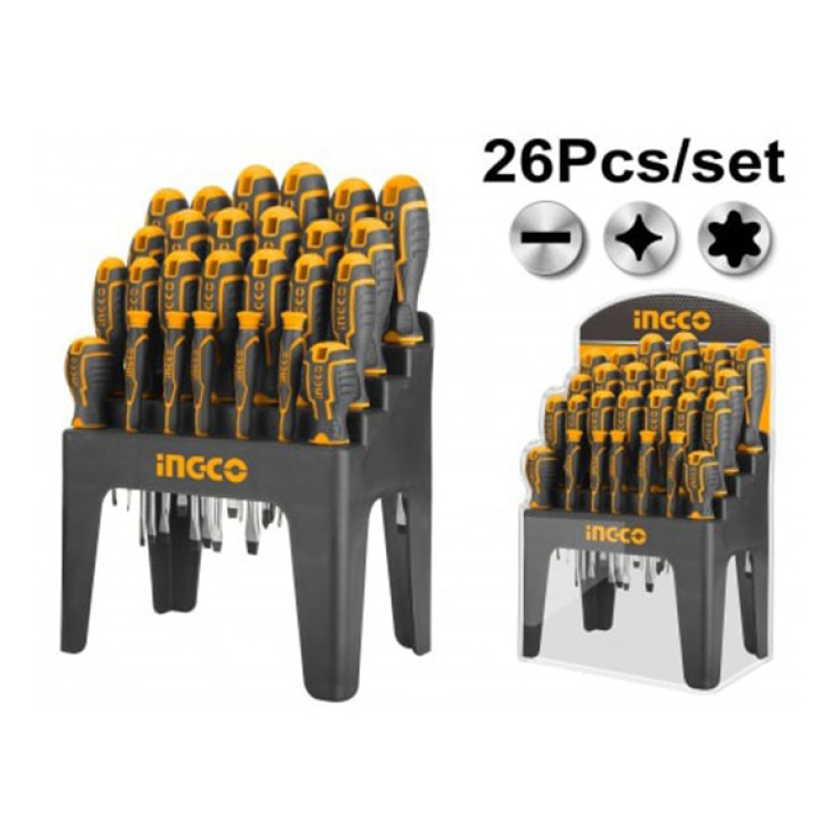 Набор отвeрток 26 шт INGCO HKSD2628