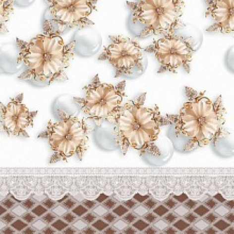 Клеенка ПВХ тканевая основа 1,37(+-3)*20 м глянцевая рис STS5795A Grace