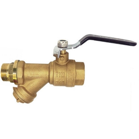 Кран  шаровый с фильтром 3/4 ГШ ручка Кран  шаровый с фильтром 3/4 ГШ ручка