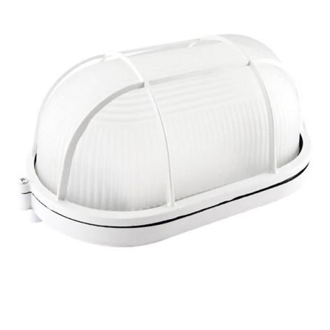 Светильник НПБ1402 белый/овал с решеткой  60Вт IP54 TDM 212*109мм