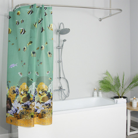 Штора для ванной Для бережливых 170х180см  полиэстер