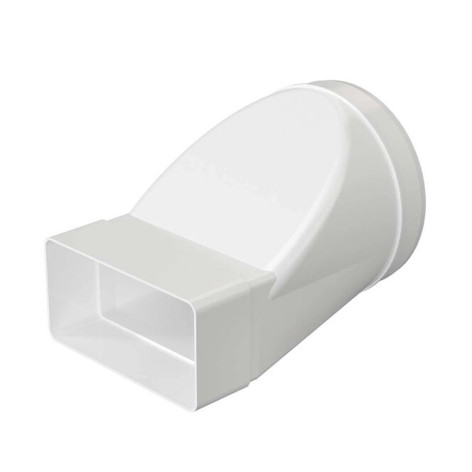 Соединитель плоский-круглый  60*120/d=125 т/у Пластик