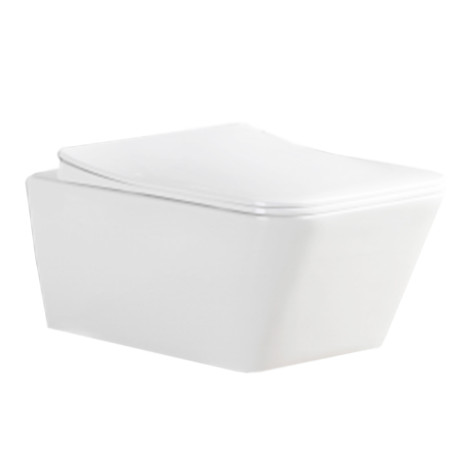 Унитаз подвесной Knois KN9722002 белый, душевой слив, микролифт 53,5*36*34 см Унитаз подвесной Knois KN9722002 белый, душевой слив, микролифт 53,5*36*34 см