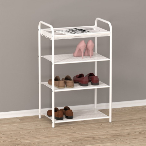 Подставка металлическая для обуви 4-х ярусная 45*30*79 см белый Верона 14 ЗМИ