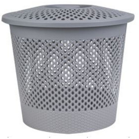 Корзина пластиковая для белья 45 л 440*600 мм с крышкой микс BZ-ZR921 Baizheng