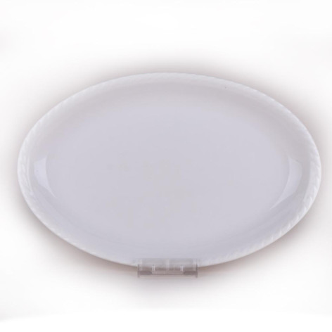 Блюдо керамическое  30.5 см овал белый оксфорд Общепит Коралл