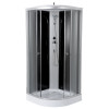 Мини фото Душевая кабина 90x90x210 KNOIS KN981B1 проф серебристый матов алюминий, 1/4круга, низкий поддон