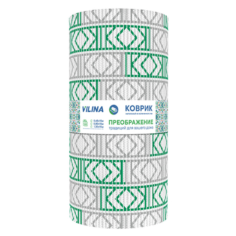 Изображение Коврик для ванной ПВХ 0,80*15м ПРЕОБРАЖЕНИЕ 214PT-green-grey