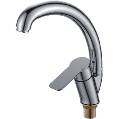 Смеситель для кухни однорыч. 35мм гайка излив высокий Хром Ledeme L5946