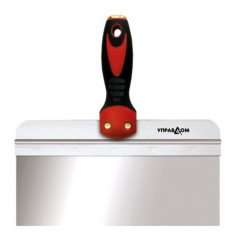 Шпатель для гипсокартона 300мм нерж сталь двухкомп ручка с мет затыльником  Управдом