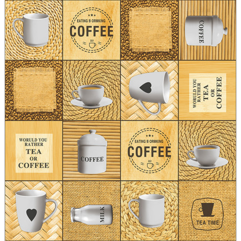 Распродажа! Клеенка ПВХ нетканая основа 1,4*20 м рис ABC N-6450-3 Lanna