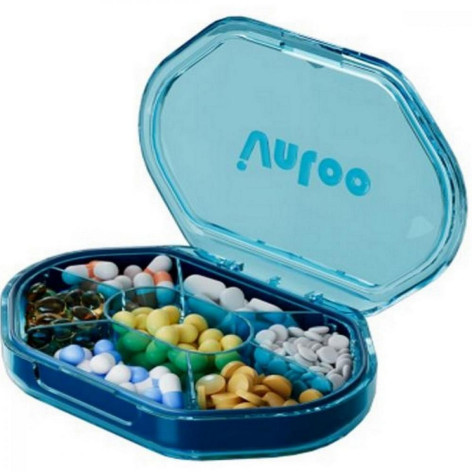 Контейнер пластиковый для таблеток 7 ячеек 91*29*130 мм с крышкой Baizheng