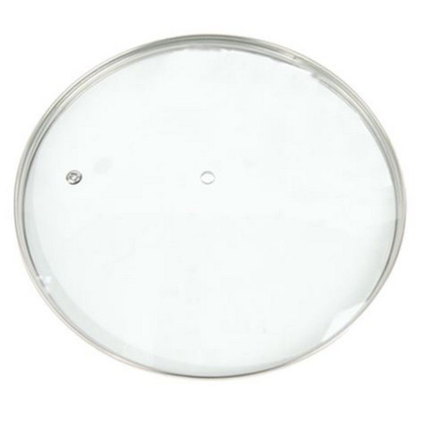 Крышка стеклянная 24 см без ручки металл обод Baizheng