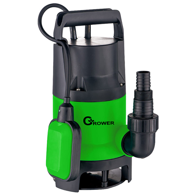 Насос погружной дренажный GROWER DP-750 750Вт,13000л,ч,подъем 8м,глубина 7м