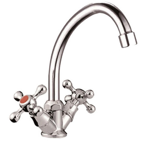 Смеситель для кухни двухвентильный DIKALAN D3004-S24/-1 Хром