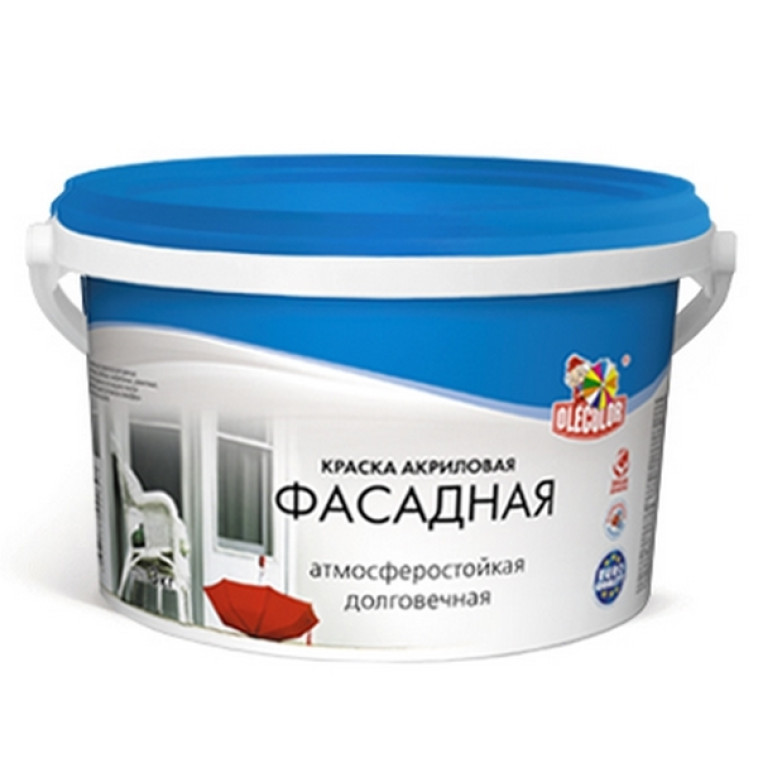 ВДК фасадная Olecolor акриловая белая база А 3,0кг
