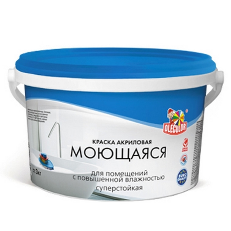ВДК моющаяся Olecolor акриловая белая база А 7,0кг