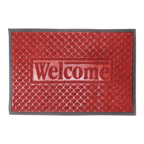 Коврик придверный BAIZHENG 60*90 (Welcome) красный (Bay)