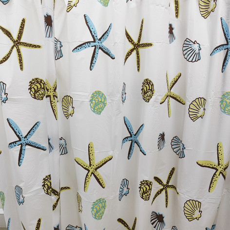 Штора для ванной Dikalan 180*180 ракушки (100) АКЦИЯ!