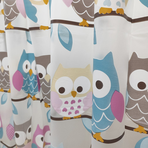Штора для ванной Dikalan 180*180 совы (100) АКЦИЯ!