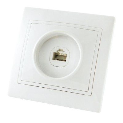 Розетка телефонная RJ11 белая Розетка телефонная RJ11 белая