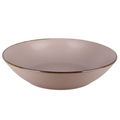 Тарелка керамическая суповая  20 см 800 мл бежевый Latte Коралл