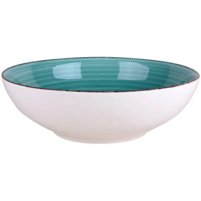 Тарелка керамическая суповая 18 см 660 мл мятный светлый Браш Коралл