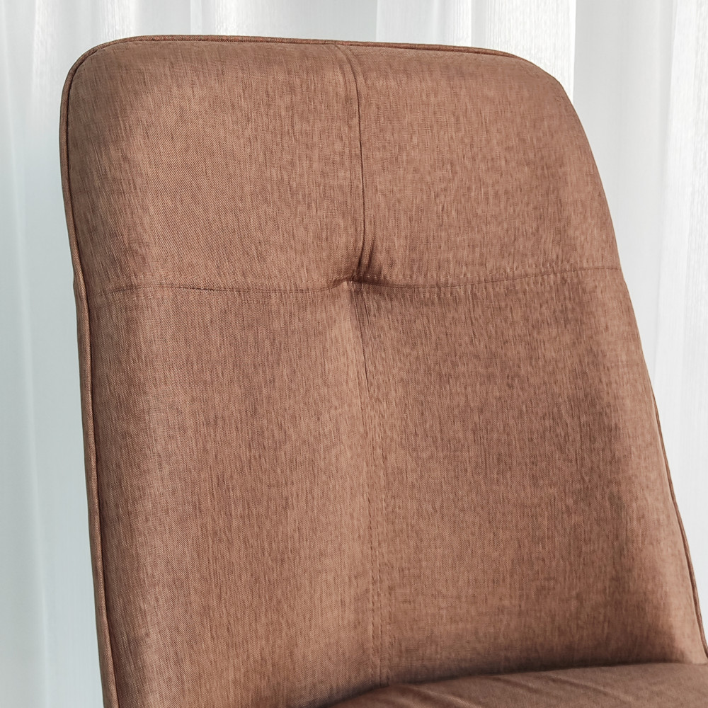 Стул металлический Baizheng 87×53×45 см, текстиль, коричневый, до 150 кг
