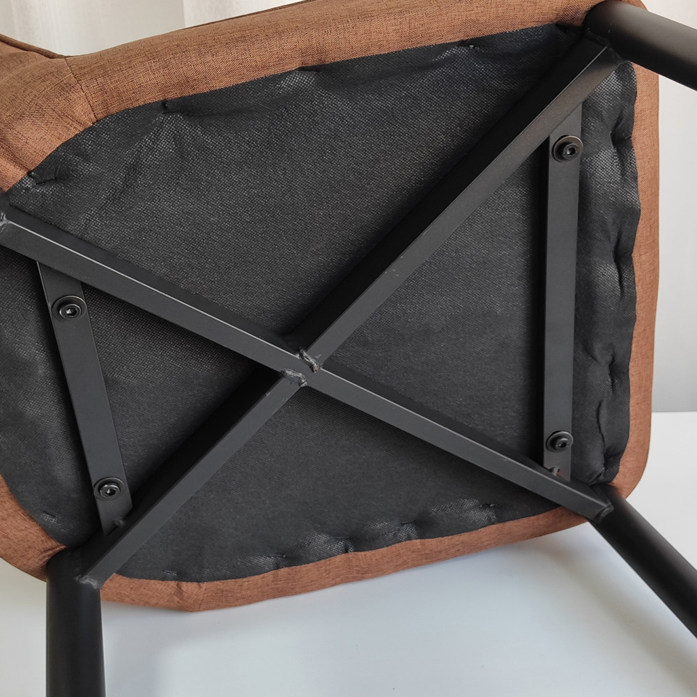 Стул металлический Baizheng 87×53×45 см, текстиль, коричневый, до 150 кг