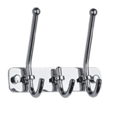 Крючки на планке A161-3 хром 3 крючка Крючки на планке A161-3 хром 3 крючка