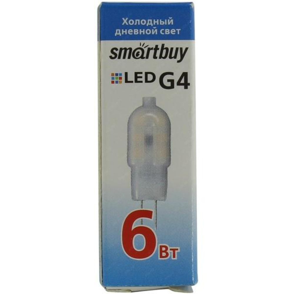 Лампа светодиодная G4  6Вт 6400К 220V (10/100) Smartbuy