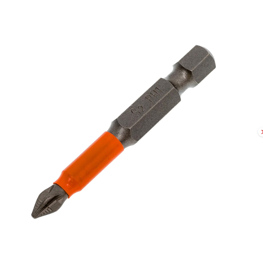Бита PH1  50мм Bohrer (сталь S2) магнитные, с насечками (10 шт)