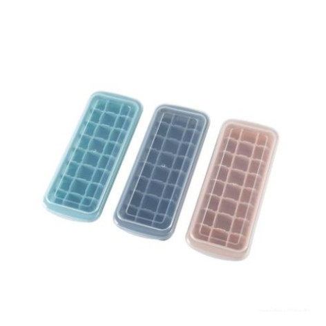 Форма силиконовая для льда 25*10*3  мм 24 ячеек с крышкой Baizheng