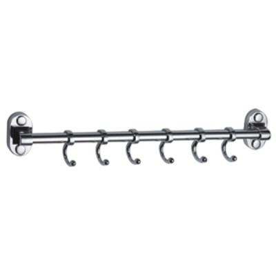 Крючки на планке A166-6 хром 5 крючков двигающиеся