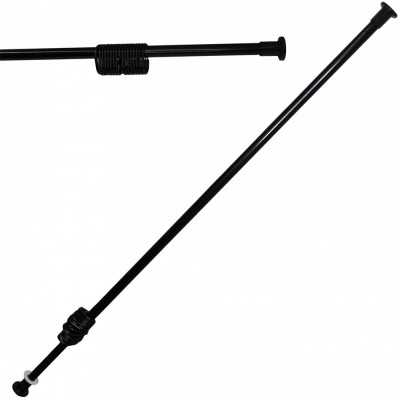 Карниз для ванной 115-205см с кольцами черный Океан