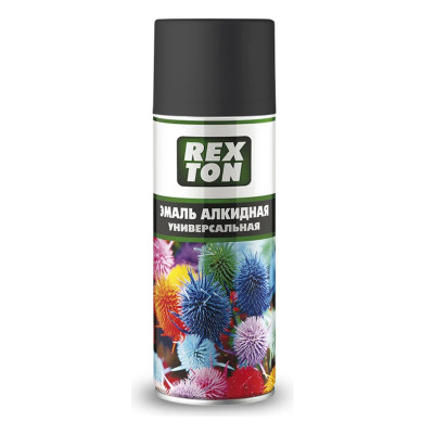 Эмаль аэроз. алкидная черная матовая 520мл Rexton RT100.10 Эмаль аэроз. алкидная черная матовая 520мл Rexton RT100.10