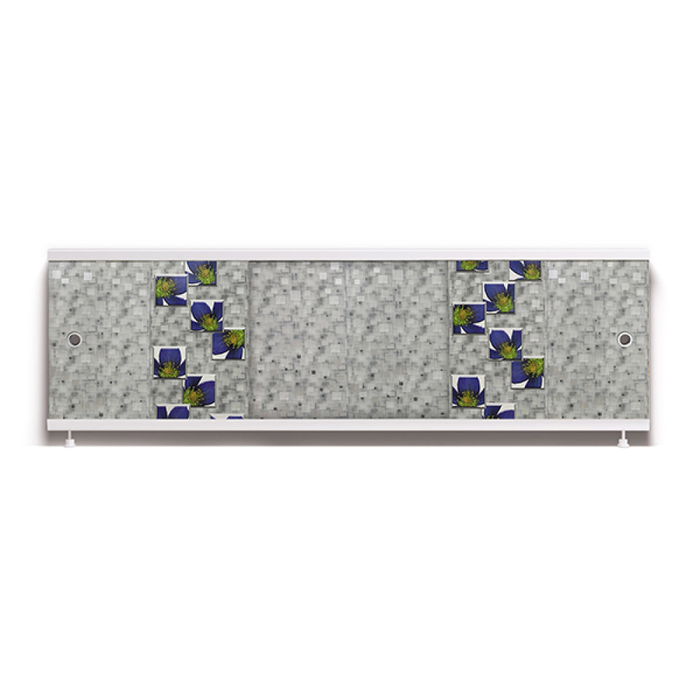 Экран для ванны 1,5м Оптима Decor клематис малый 1480х496х29