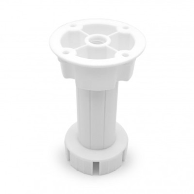 Опора мебельная 95-130 белая (пластик) регулируемая Soller