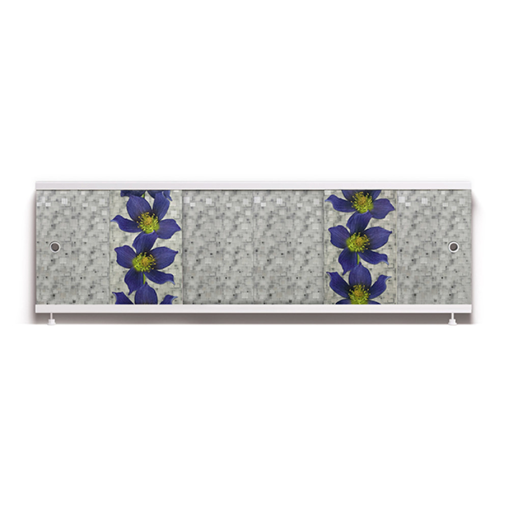 Экран для ванны 1,7м Оптима Decor клематис большой 1680х496х29