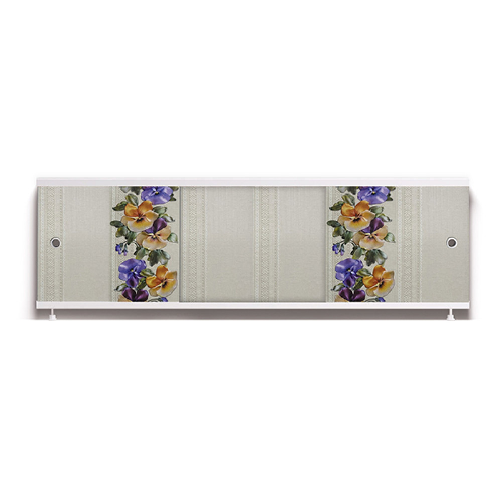 Экран для ванны 1,7м Оптима Decor анютины глазки 1680х496х29