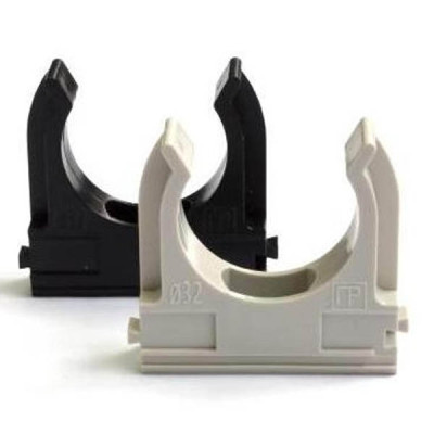 Крепеж-клипса для трубы 16мм (пластм) чёрная