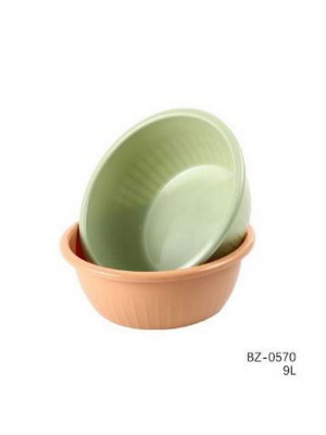 Таз пластиковый 9 л круглый микс BZ-0570 Baizheng