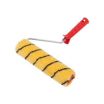 Валик малярный,полиакрил,желт.с черной полосой,шовный,Ø 48мм,ворс 11мм,длина 100мм П142-100 ПЕТРОВИЧ