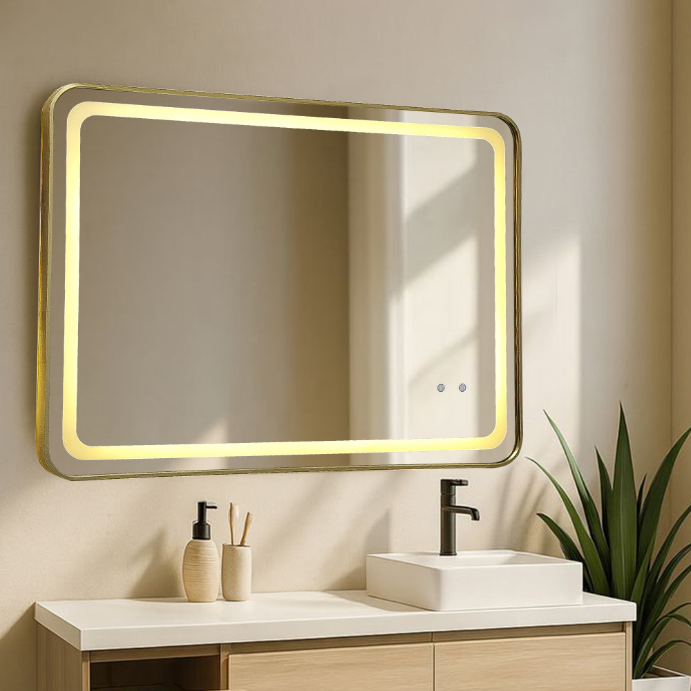 Зеркало для ванной 60*80 см LED подсветка антизапотевание прямоугольное KN-1025A80/60 KNOIS