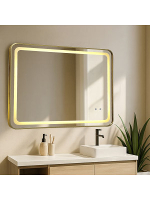 Зеркало для ванной 60*80 см LED подсветка антизапотевание прямоугольное KN-1025A80/60 KNOIS