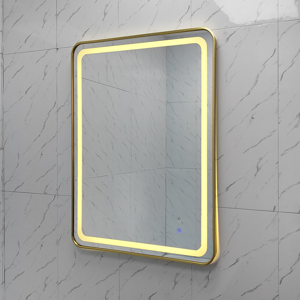 Зеркало для ванной 60*80 см LED подсветка антизапотевание прямоугольное KN-1025A80/60 KNOIS